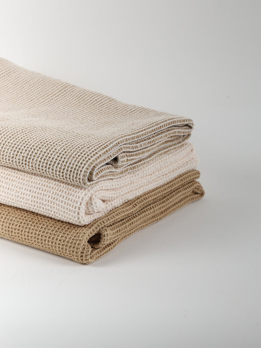 Pure Cotton Waffle Bath Towel