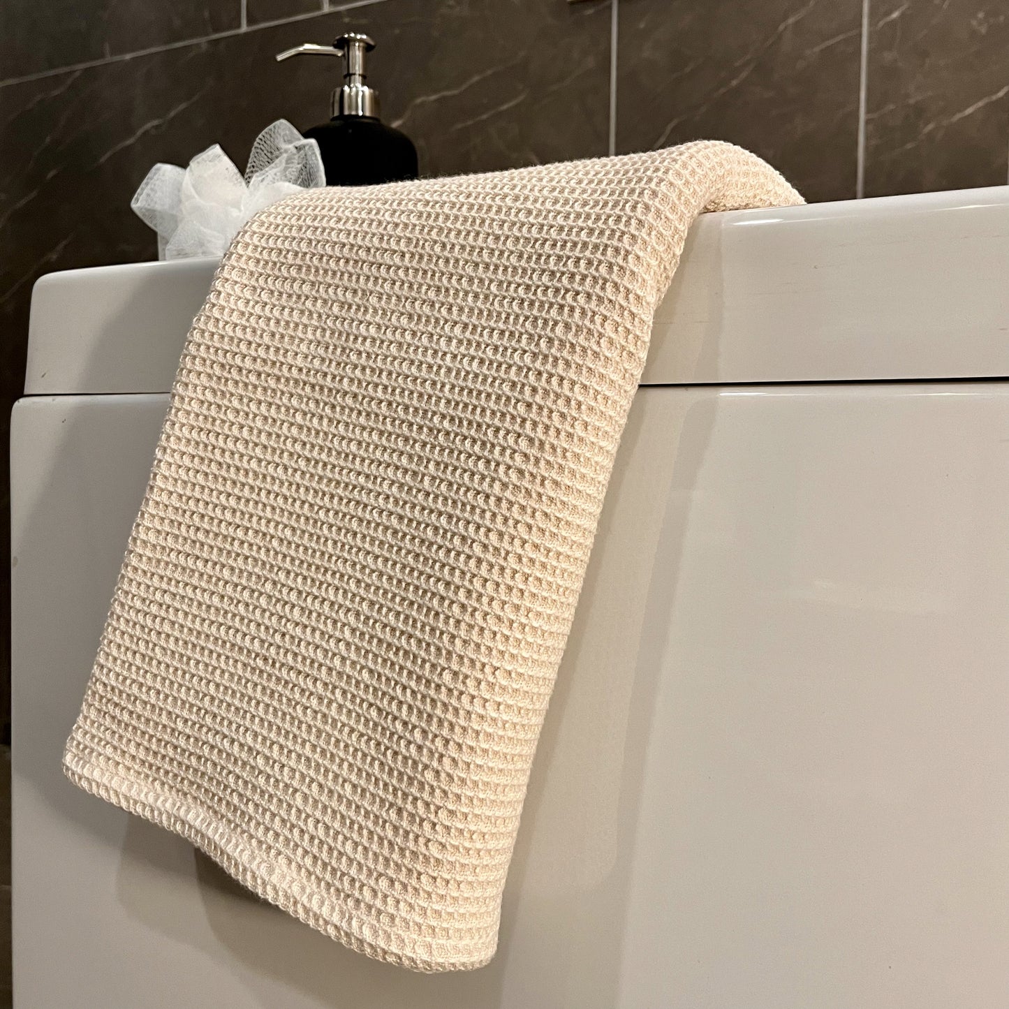 Pure Cotton Waffle Bath Towel