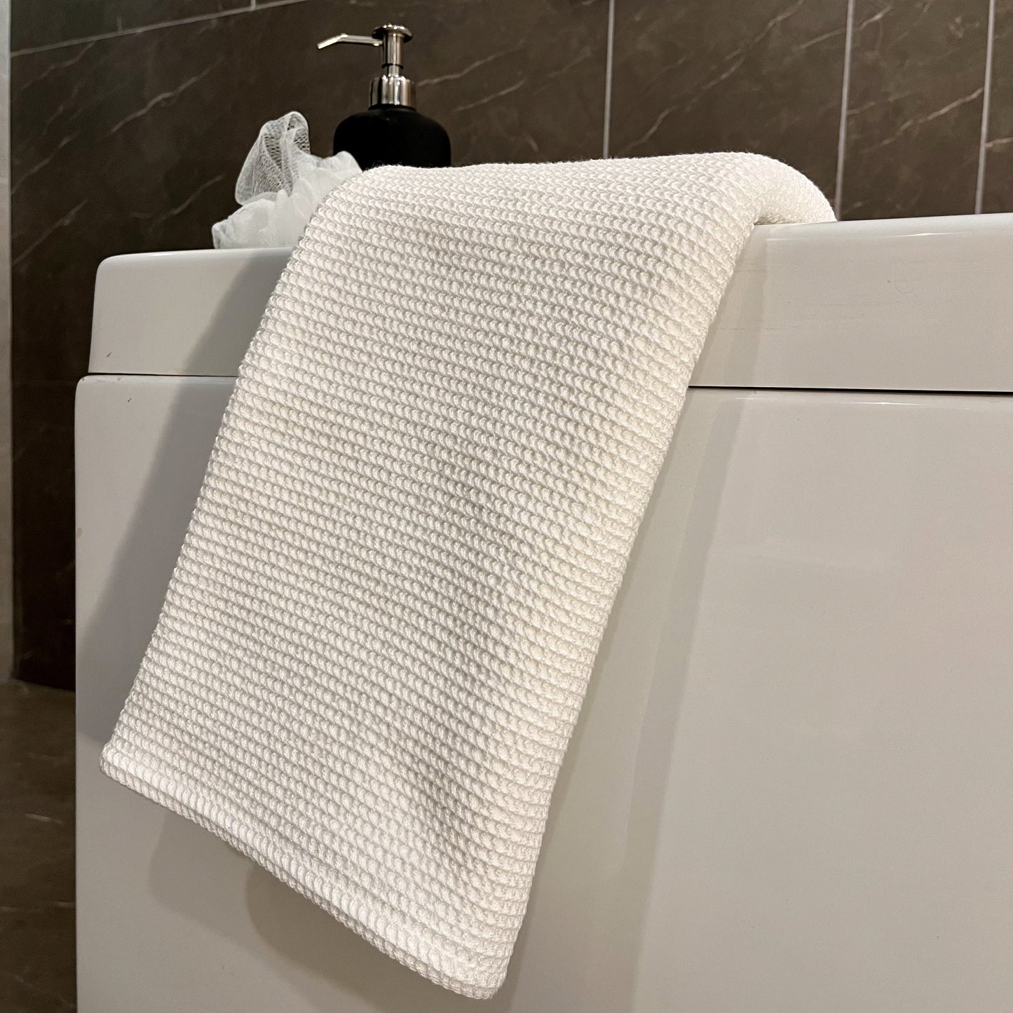 Pure Cotton Waffle Bath Towel