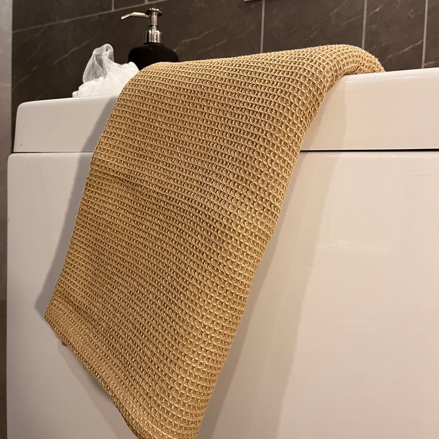 Pure Cotton Waffle Bath Towel